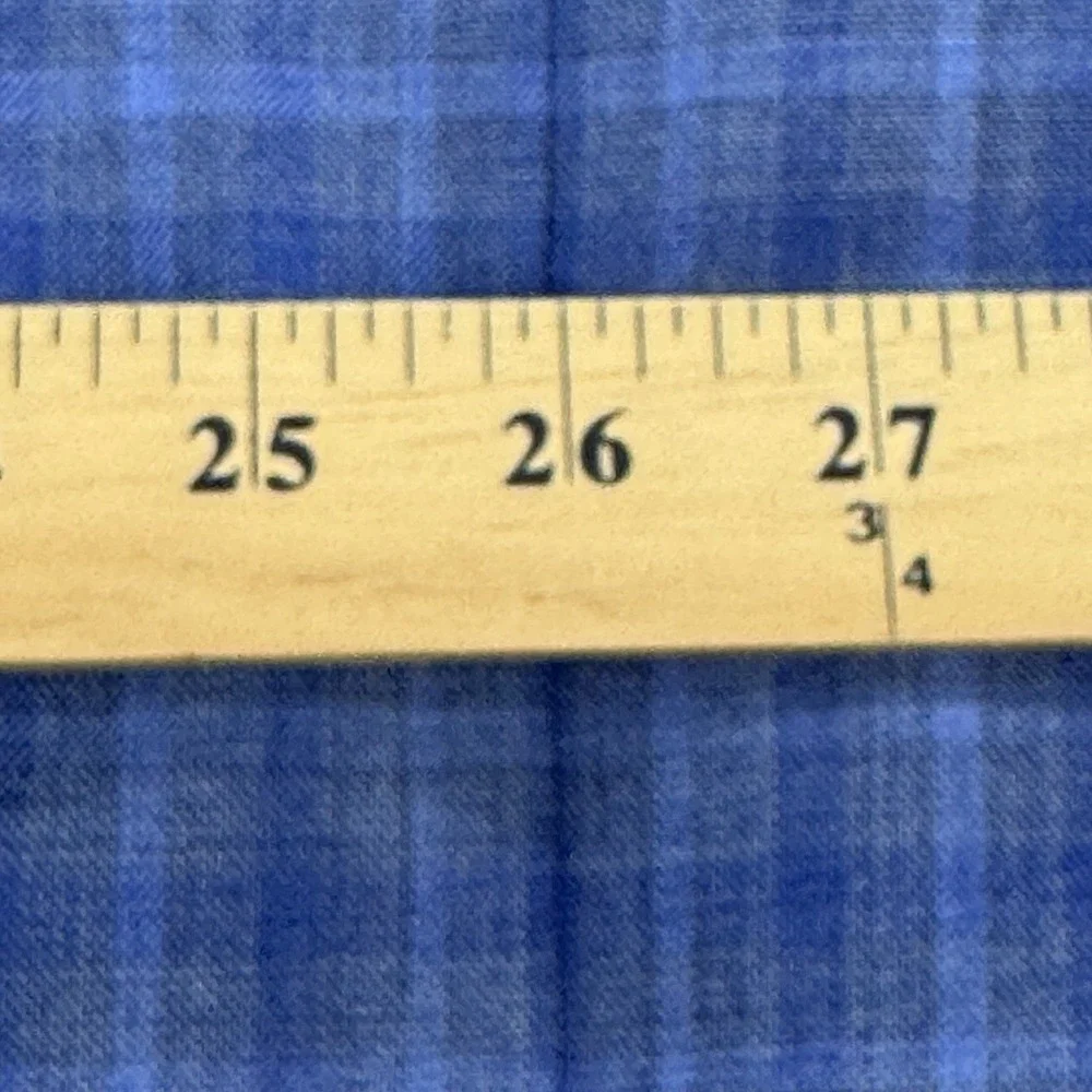 Ralph Lauren Blazer Men 50R Blue Plaid Wool Blend 2 Button Notched Dual Vented